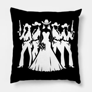 Cowgirl Bride and Bridesmaids Pillow