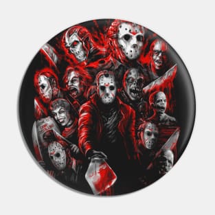 Jason Voorhees (Many faces of) Pin