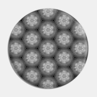 Grey Circular Geometric Pattern Pin