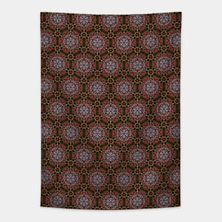 Leafy Hexagon Floral Pattern Tapestry