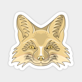 brown fox face Magnet