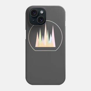 Pastel Geometric Mountains Phone Case