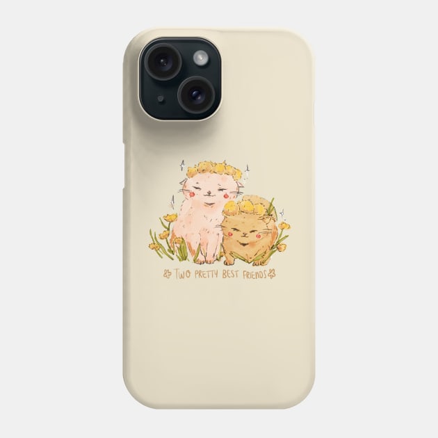 Two Pretty Best Friends Phone Case by eraserheadarts