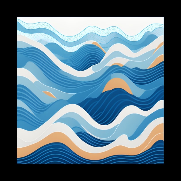 Bright Isometric Waves Repeating Patterns Flat Illustration Art by star trek fanart and more