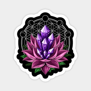 Zen Lotus Crystals Magnet