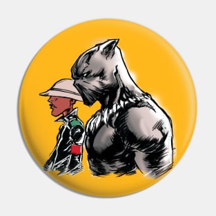 Walking with a panther Pin