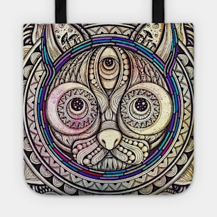 Luna Cat Mandala Art Tote