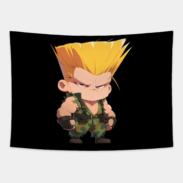 Street Fighter Guile Art Tapestry by peculiarbutcute