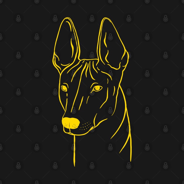 Xoloitzcuintli (Blue-Gray and Yellow) by illucalliart