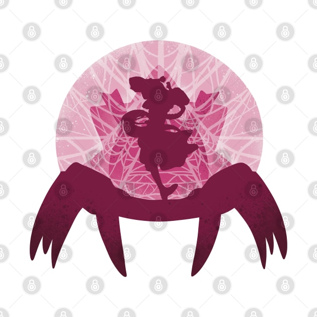 So I'm a Spider, So What? Anime Kumoko in Human Form Shiraori in Pink Minimalist Design by Animangapoi