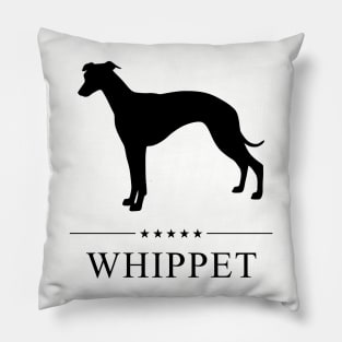 Whippet Black Silhouette Pillow