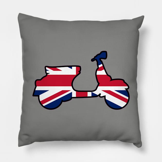 Union Jack Scooter Pillow by Skatee