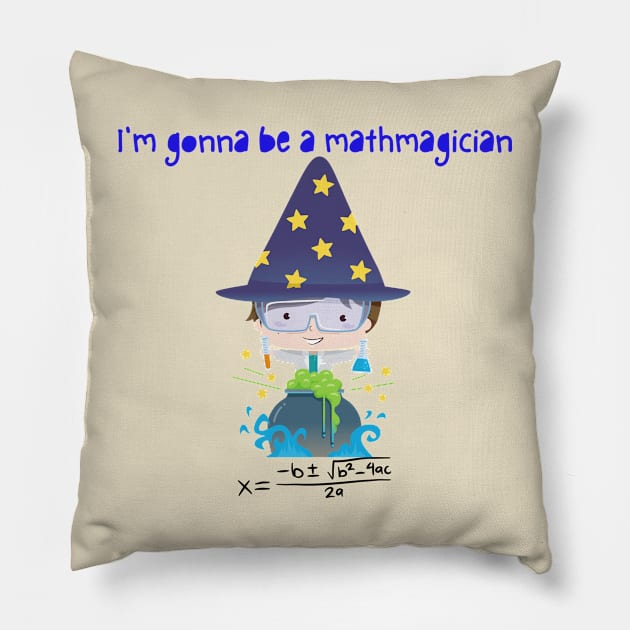 Mathmagician Pillow by Slackeys Tees