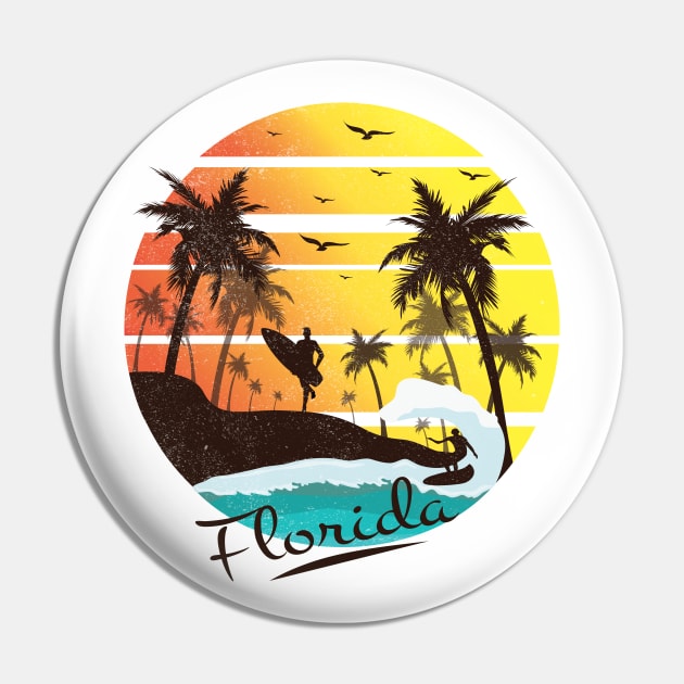 Florida Sunshine State Retro Summer Tropical Beach T-Shirt Florida Sunshine State Retro Summer Tropical Beach T-Shirt