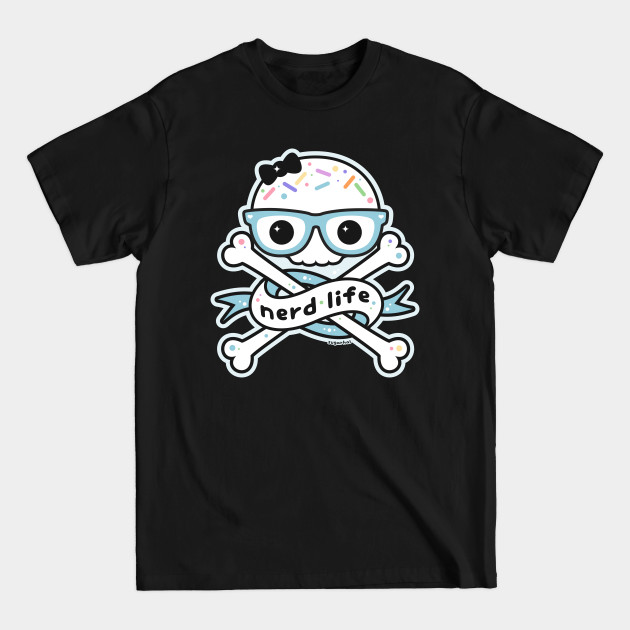 Disover Nerd Life Skull and Crossbones - Nerd Skull - T-Shirt