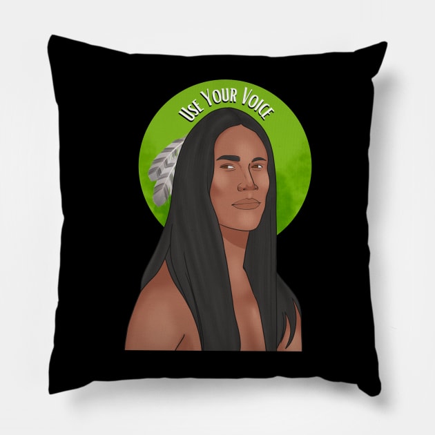 Use Your Voice Pillow by Eleyna Morris Apparel