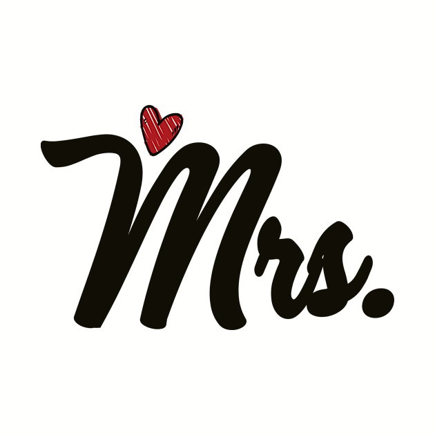 Wedding Bride Mrs. by AllThingsNerdy