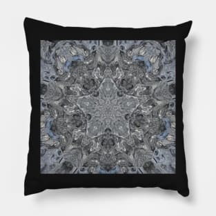 Glacier Ice kaleidoscope pattern Pillow