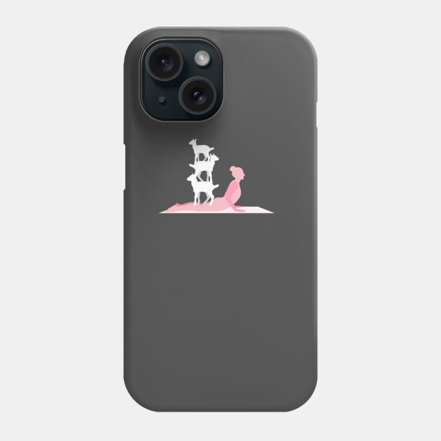 goat yoga Phone Case by theglaze