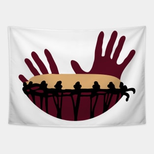 Djembe Drum Hands Tapestry