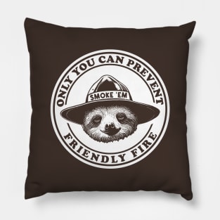 Friendly Fire Smoke Em Sloth T-Shirt Pillow