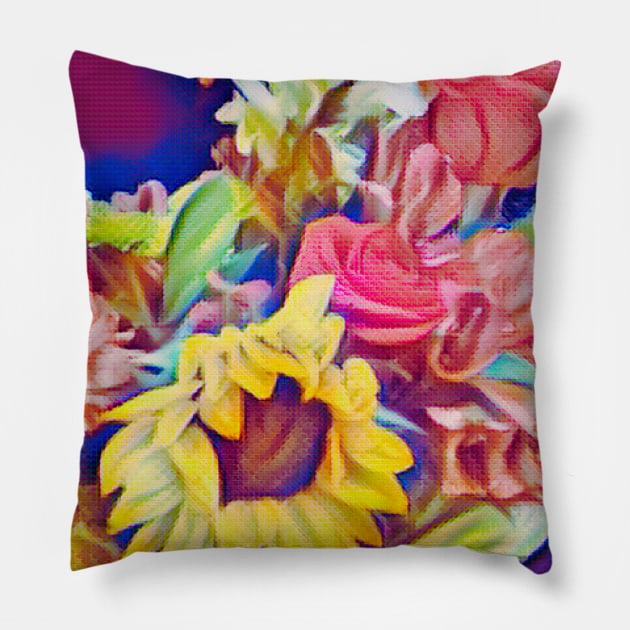 My Mother's Flowers Pillow by AJDesignsstuff