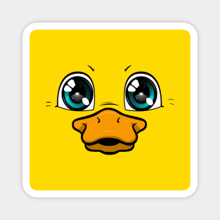 Squared Face Duck Magnet