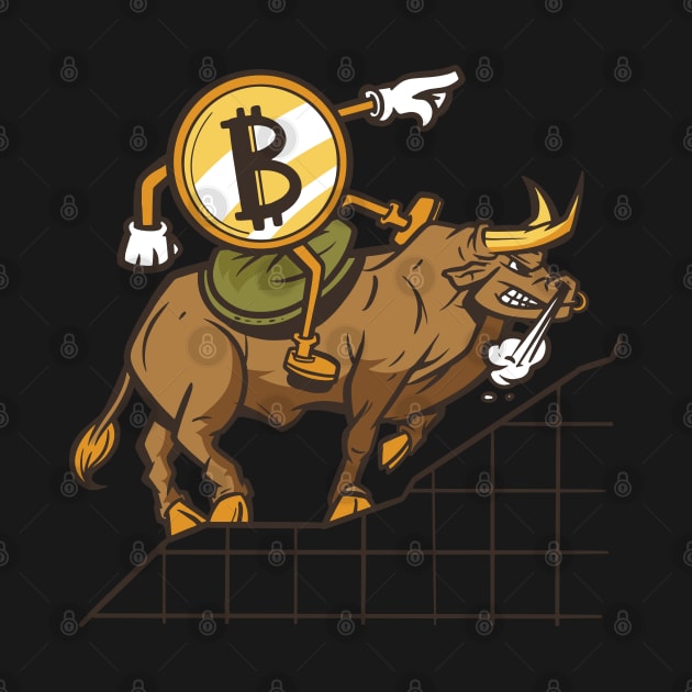 Funny Bitcoin Bull BTC Crypto by BitcoinSweatshirts