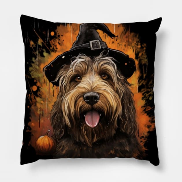 Otterhound Halloween Pillow by NatashaCuteShop