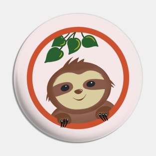 Hello Sloth Pin