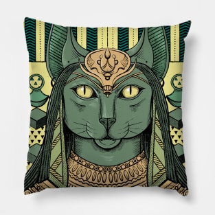 Bastet Egyptian Cat Goddess Pillow