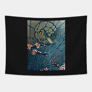 Bird and Cherry Blossom Tapestry