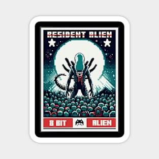 8 Bit Resident Alien Magnet