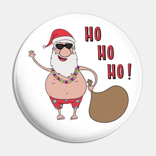 Ho, ho, ho! Santa Claus on Vacation Pin