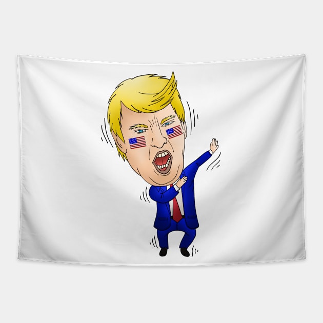 funny donald trump shirt,donald trump cartoon,caricature Tapestry by fall in love on_ink