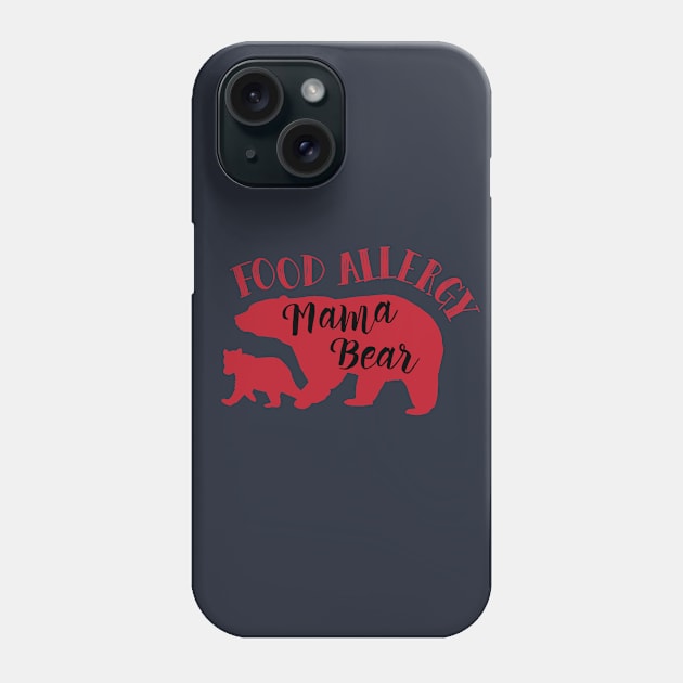 Food Allergy Mama Bear Awareness Phone Case by klimentina