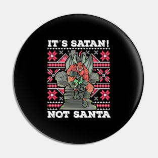 Ugly Christmas Satan Satanic Santa Devil Gothic Occult Goth Pin