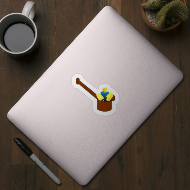 Noob In A Sack Roblox Noob Sticker Teepublic - uuhhh wav roblox