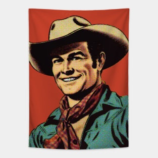 Comic Book Cowboy Tapestry