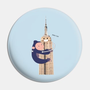 Funny Gorilla Hug Tower Pin