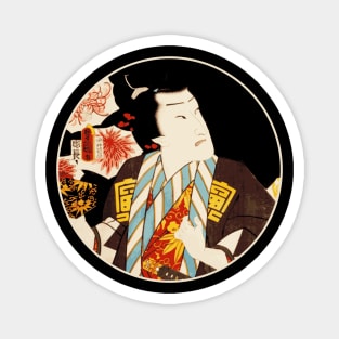 Kabuki Actor As Samurai Warrior With Brown Robe #20 Magnet