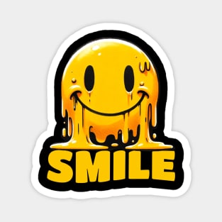 Smile Yellow hide the Pain Smiley Magnet