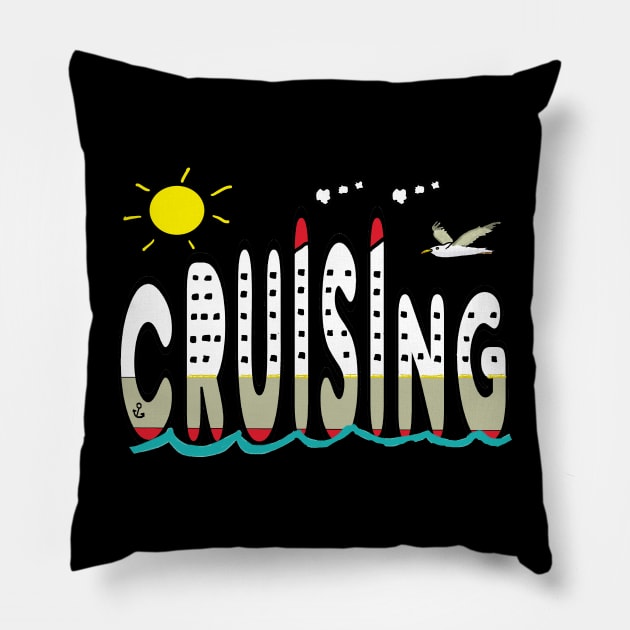 Cruising Pillow by Mark Ewbie