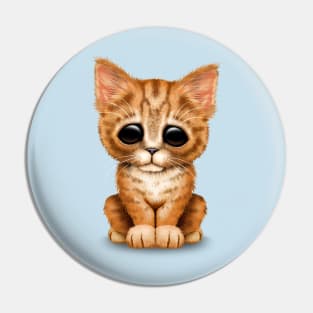 Cute Orange Tabby Kitten Pin