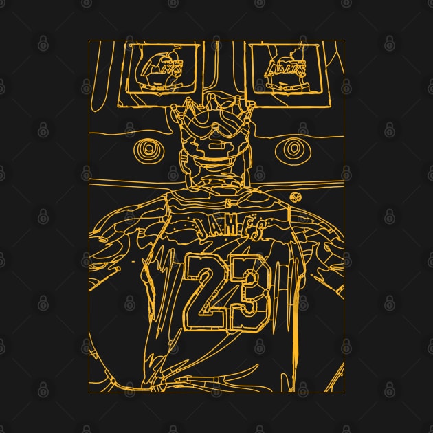 Lebron James Line Art by Playful Creatives