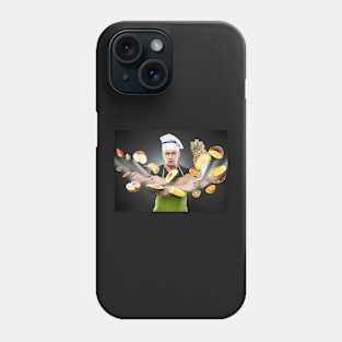 Fast cook slicing fruits in mid-air Phone Case