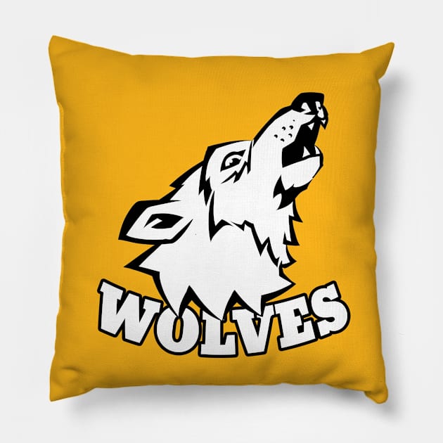 Wolves Mascot Pillow by Generic Mascots