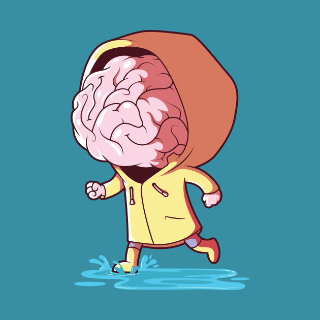 Cute Cartoon Brain Storm by SLAG_Creative