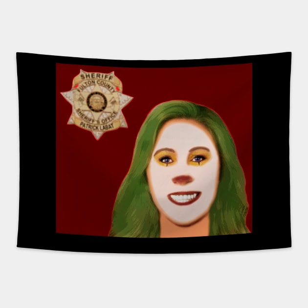 marjorie taylor greene mugshot Tapestry by oryan80