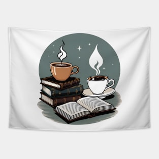 coffee and books Tapestry